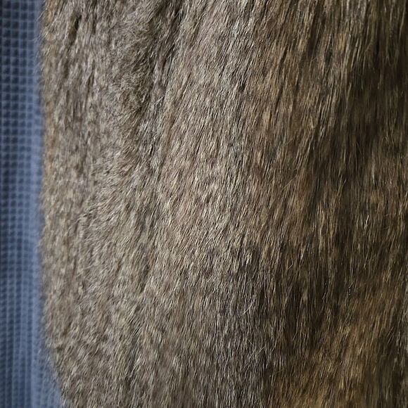 Brown Faux Fur Open Vest SzMed Vince Camuto Y2K Soft Baddie Boho Chic Glam Rock - Picture 11 of 14
